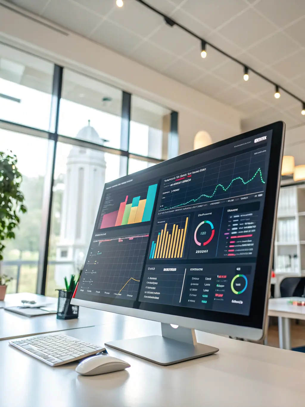 An image depicting a Salesforce dashboard with automated workflows and AI-driven insights, highlighting streamlined processes and data-driven decision-making.